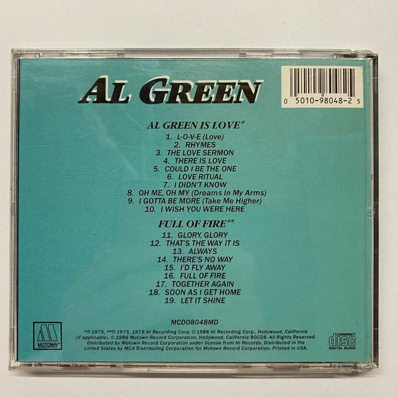 2 All Time Great Classic Albums: Is Love / Full Of Fire by Al Green (CD, 1986) - Picture 3 of 3